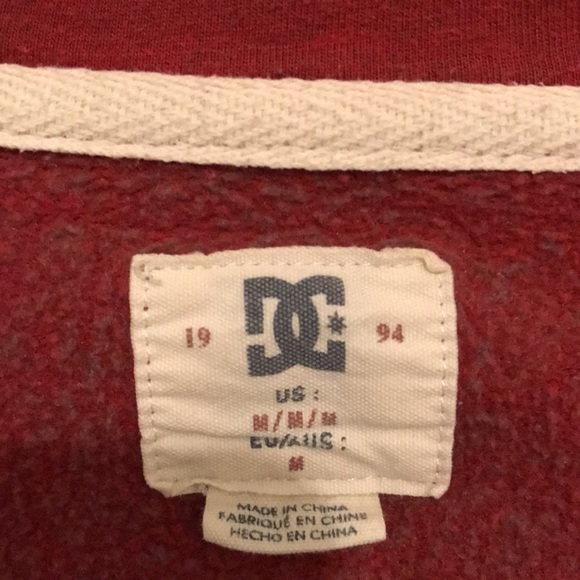 Mens Medium Red DC Hoodie - Picture 3 of 7